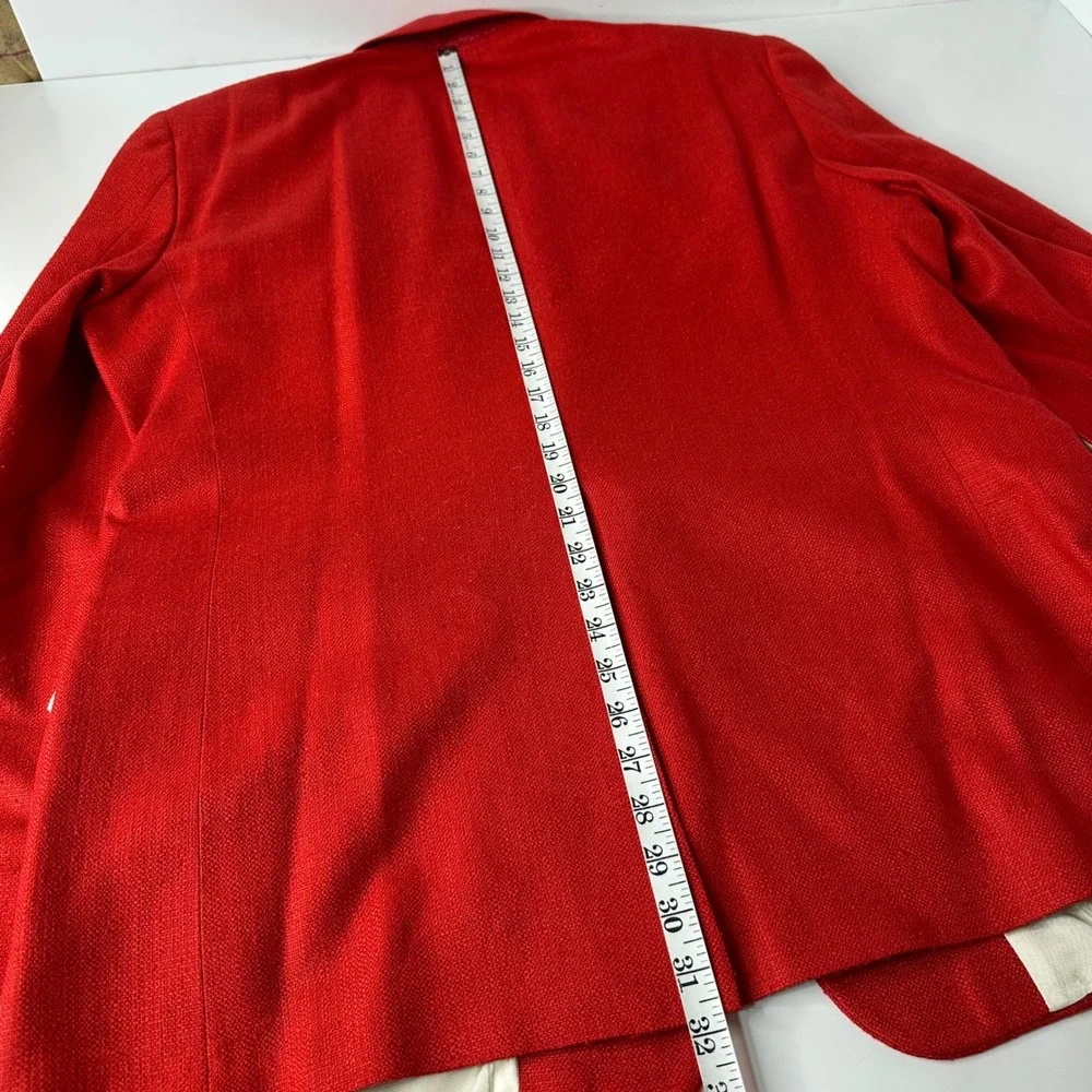 Vtg Laughton Hunter Red Blazer Sport Coat Suit Jacket Textured 2 Button Mens 44